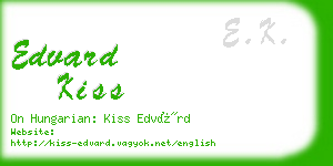 edvard kiss business card